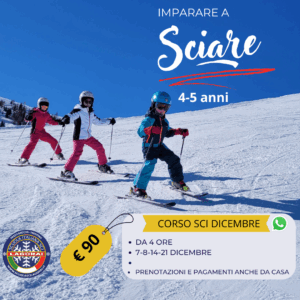 SCI Corso Collettivo Bambini 4-5 anni Dicembre prima neve