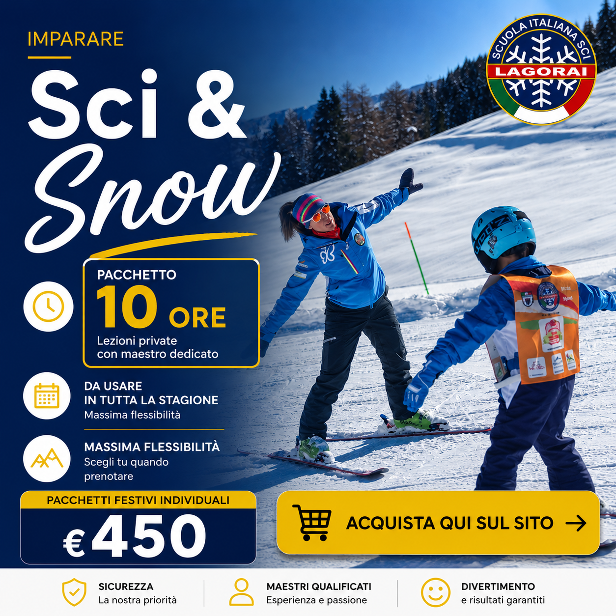 Pacchetti Festivi Individuali 1 persona 10h (Tutta la stagione )